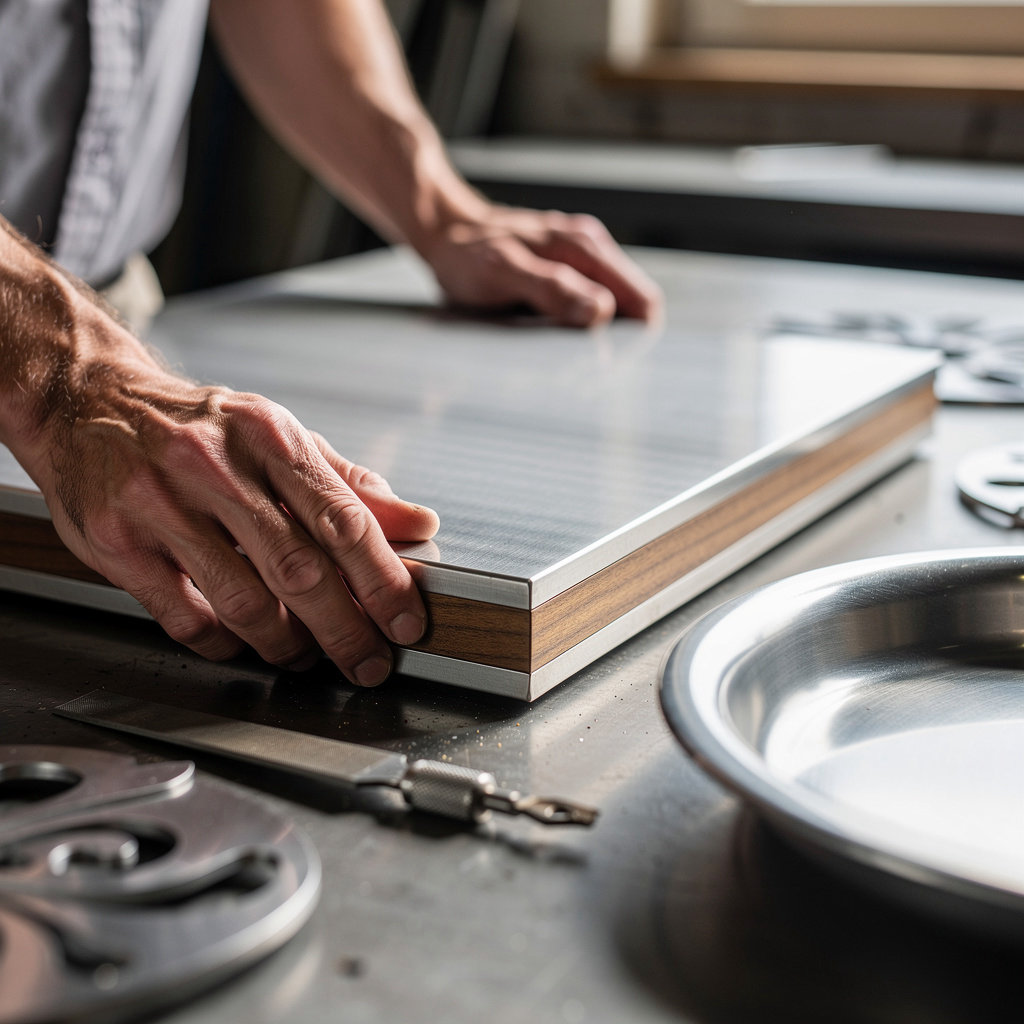 Frankenstein Metalworks custom metal cutting board and art piece showcase in Santa Barbara, California